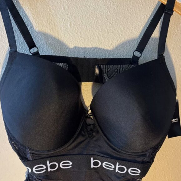 bebe Black Intimates Top - Picture 2 of 11